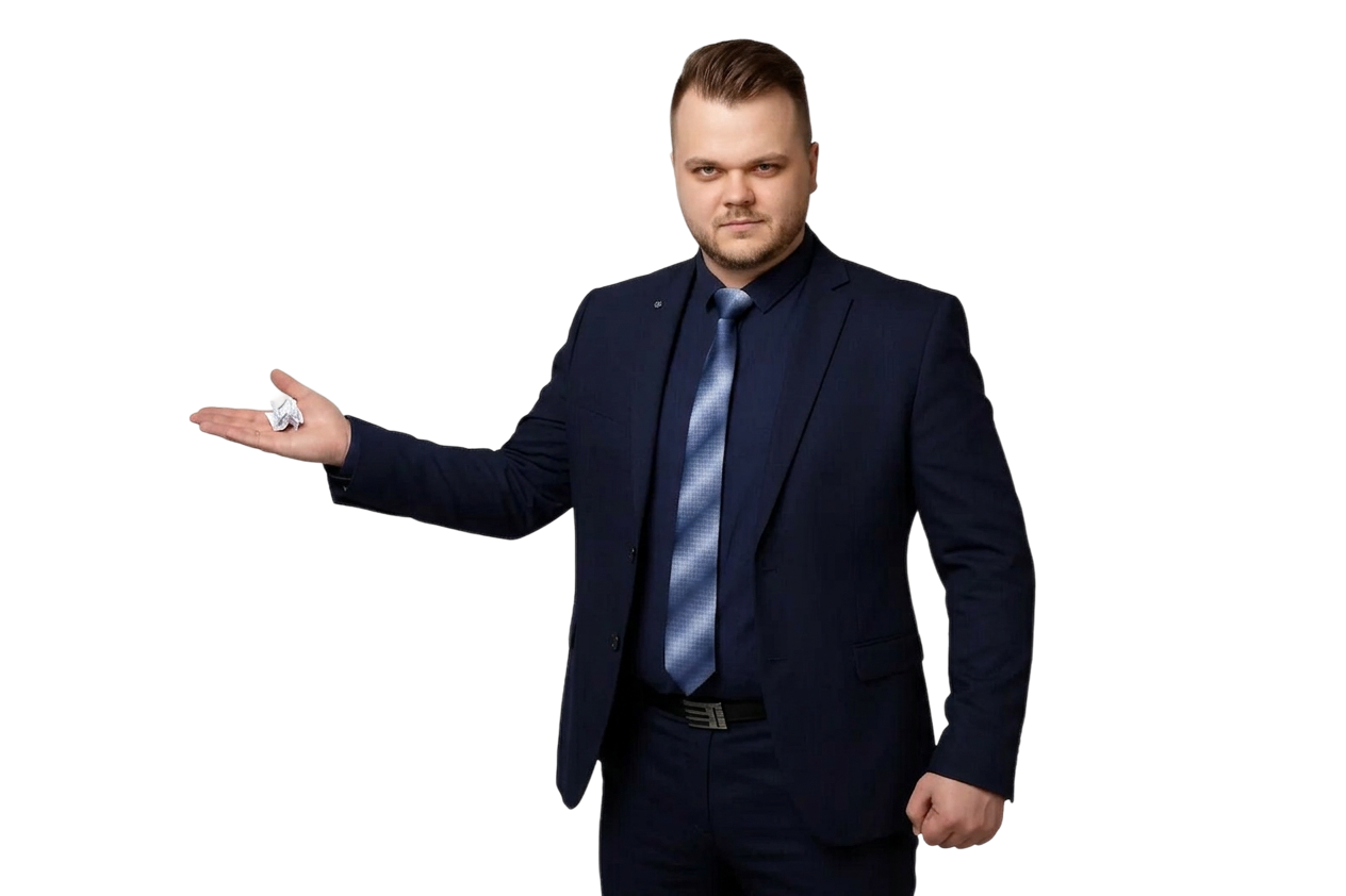 Ведущий мозгового штурма в костюме